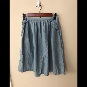 Stefanel denim midi A line skirt